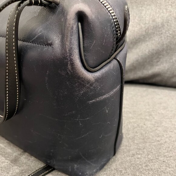 Celine Leather Soft Cube Crossbody Bag Navy and Black - Picture 9 of 14